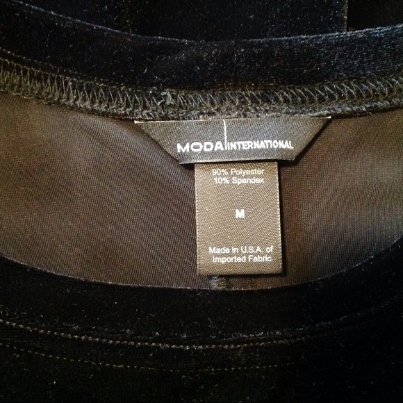 Solid Black Long Sleeve Swing Dress Moda Medium - Picture 8 of 8